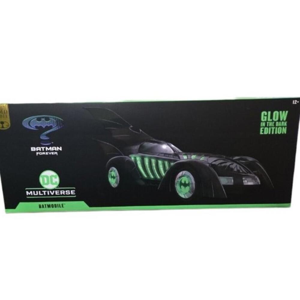 McFarlane Toys DC Multiverse Batmobile Batman Forever Glow in The Dark Gold NEW